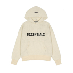 FOG Essentials dviejų linijų gobtuvas &ndash; Madingas, laisvo kirpimo megztinis auk&scaron;tosios gatvės mados gerbėjams Small abrikosas