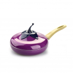 Creative Fruit Shape Aliuminis nepridegantis puodas Sriubai Puodas Keptuvės Virtuvės indų rinkinys Eggplant Frying Pan #1
