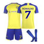 2223 Al-Nassr FC Namų futbolo mar&scaron;kinėliai &Scaron;ortai Kojinės Rinkinys Nauji &Scaron;ortai Kojinės Suaugusiųjų dydžiai Apranga 26 yellow