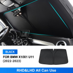 Automobilio priedai BMW X1 U11 - IX1 Sulankstomas saulės skėtis Priekinio stiklo saulės skėtis Ne&scaron;iojamas apsaugantis nuo UV spindulių Interjero juoda
