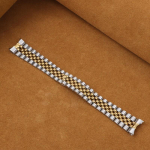Prabangus vientiso nerūdijančio plieno dirželis Rolex Jubilee laikrodžiui 13mm 17mm 20mm 21mm lenkta galo metalinė apyrankė priedai 21mm brown