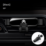 Metalinis automobilinis telefono laikiklis Gravitacinis telefono stovas Oro ventiliacijos angos automobilinis laikiklis Stovas Citroen C4 C3 C5 C1 C2 VTS Berlingo Celysee Xsara Picas juoda
