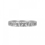 Tiffany & Co. Tiffany T serijos True Narrow 18K baltas auksas žiedas Unisex žiedai GRP10579 Box,4.5