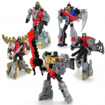 5IN1 BPF ABS Modelio Transformacija G1 Robotas Žaislas Dinoking Volcanicus Grimlock Slag Sludge Snarl Swoop Slash Dinobotai Veiksmo Modelis black