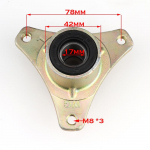 15mm/17mm 3 varžtų priekinės ratlankio a&scaron;ies &scaron;akutė 5 /6 ratlankio stebulė &bdquo;pasidaryk pats&ldquo; 110cc 168 200F Go-kart, Buggy, ATV, UTV, Keturračio dalys D-1 pc Hub 17mm