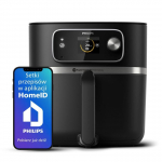 Oro keptuvė &bdquo;Airfryer&ldquo; Philips Ovi Hd9880/90 Termometras