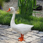 Žąso Statulėlė Gyvūno Figūrėlė Dekoracija &Scaron;vietimo Tikslams Juokingas Ornamentas Realisti&scaron;ka Skulptūra Svetainei Kieme Fermai Namams 38cm and 20cm