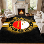 Feyenoord Rotterdam Kilimas Durų Kilimėlis Svetainei ar Miegamajam Apsauginis Kilimėlis Po Kėde Biuro Dekoras Kalėdinė Dovana Gimtadienio Dovana 80cmx120cm