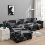 Elastingi L formos sofų užvalkalai svetainei, &bdquo;Funda&ldquo; sofai, sofos užvalkalams, kėdės apsaugai, S/M/L/XL geometriniai sofos užvalkalai, pirkti 2 vnt. M Size(145-185cm)1pc