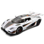 1/24 Koenigsegg ONE 1 lydinio miniatiūrinis automobilis lieto metalo mastelio automobilio modelis garsas ir &scaron;viesa kolekcija vaikų žaislinės transporto priemonės dovana sidabras