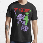 Vasarinė vyrų mada kasdieniai trumpomis rankovėmis Neon Genesis Evangelion juodi mar&scaron;kinėliai didelio dydžio mar&scaron;kinėliai S mėlyna