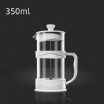 Baltas Skaidrus Kar&scaron;čiui atsparus Stiklinis Prancūzi&scaron;kas Presas 350ml/800ml/1000ml Kavos Puodas Daugiafunkcinis Rankinis Plikymo Puodas Kavos Indai