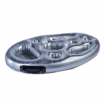 Naujas PVC pripučiamas a&scaron;tuonių skylių vandens maisto plūduras ne&scaron;iojamas gėrimų vaisių puodelių laikiklis Floating Tray