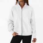 Women's solid-color fashionable long-sleeved top coat L
