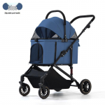 Ne&scaron;iojamas, sulankstomas augintinio vežimėlis vidutinio ir didelio dydžio &scaron;unims - Idealiai tinka kelionėms lauke Pet Stroller