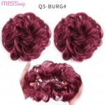 MISS WIG Moteri&scaron;kos sintetinės lanksčios plaukų kuodelės, garbanotos, tra&scaron;kios &scaron;ignoninės elastinės, netvarkingos banguotos skruzdėlės