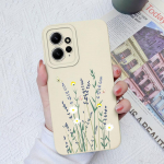 Gėlių dėklai, skirti Xiaomi Redmi Note 12 11 10 9 8 7 Pro Max Galinis dangtelis Mielas avokado mink&scaron;tas silikoninis fotoaparato apsauginis telefono fondas Redmi Coques Redmi Note 12 Pro 5G rožinė