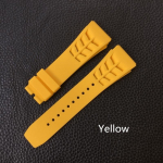 Raudona Juoda Žalia Pilka Oranžinė Geltona Balta Mink&scaron;ta silikoninė guminė laikrodžio apyrankė Richard Watch Mille RM011 RM050 Įgulos dirželio apyrankė With rosegold clasp geltona
