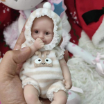 6 colių kieto silikono, viso kūno atgimusi lėlė mergaitei ir berniukui 15 cm, mini delno imitacinė lėlė Maddie suknelė žaidimo draugo žaislinė lėlė vaiko gimtadienio dovana 6 inch