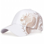 Unisex Dragon Printing Snapback beisbolo kepuraites pavasario rudens lauke reguliuojama kepurė nuo saulės balta