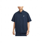 Nike Club Fashion Soft Comfortable Versailles Short Sleeve Men's Shirt Obsidian HJ2027-451 Mar&scaron;kinėliai M