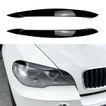 Priekinio žibinto lempos vokų antakiai dangtelio apdaila blizgi juoda BMW X5 E70 2008-13