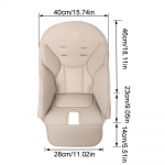 Vaiki&scaron;kos valgomojo kėdės pamink&scaron;tinimas Sulankstomas kėdės užvalkalas PU oda Kelioninis Namų Kūdikio kėdės priedai For PegPerego For Siesta Zero3 smėlis