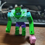3D spausdintas žalias mutantas kaimietis, 13 cm, artikuliuota veiksmo figūrėlė su daugybe transformacijų