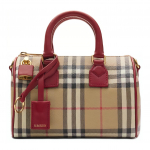 Burberry spalvotas languotas bowlingo krep&scaron;ys Mini moteri&scaron;kos rankinės Archyvinė-smėlio spalva Brangakmenio-raudona 81162801 Basic Set (Bag+Dust Bag)