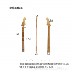 ST22 6 stygų AA klevo elektrinės gitaros kaklas - Matinė įgaubta galva, tigro ra&scaron;tas, visi&scaron;kai kepta apdaila. Lemon Yellow Fully Baked Maple AA Neck