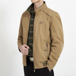 Pavasaris ir ruduo Nauja laisvalaikio vyri&scaron;ka medvilninė striukė lauko vie&scaron;ajam leidimui Vyri&scaron;ka dvipusė striukė, vir&scaron;utinė vienvietė M
