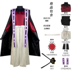 Demonas Doma Douma Cosplay Kostiumas Perukas Ventiliatoriaus Rinkiniai Kimetsu No Yaiba Apranga Helovinas Anime Douma Kimono Vyrams Moterims XXL brown