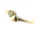 Bague plaqu&eacute; or 'Love' dor&eacute; blanc