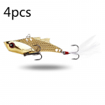 Sougayilang 4 vnt. / rinkinys VIB masalai 3,5 colio 23 g žvejybos kabliukai &Scaron;auk&scaron;tas Hardbait metalinis e&scaron;erių masalas 4pcs auksas