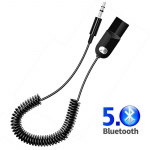 FONKEN USB Bluetooth adapteris 5.0 AUX adapteris, skirtas automobilio navigacijos imtuvui, kompiuterio garsiakalbiui, belaidžiam ausinių garso siųstuvui juoda