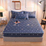 Medvilninis mink&scaron;tas patalynės užvalkalas, čiužinio užvalkalas, storas dygsniuotas lovatiesis, elastingas paklodės. 200*220cm