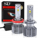 2vnt 22000LM 120W H7 Led Galingos lempos H4 Canbus Led priekinių žibintų lemputės Varinis vamzdis H8 H11 H1 HB3 9005 HB4 9006 9012 Hir2 Auto priekiniai žibintai 6000K 12V 24V