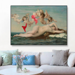 Cefalus ir Aurora Valentino dienos meilės plakatas pakeistas portreto menas, drobė, tapyba nuogas sienos menas, Valentino dienos dovana, namų dekoras 21x30 No Frame