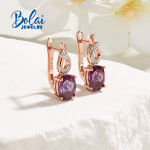 925 Sterlingo sidabro eleganti&scaron;kas auskaras su sukurtu spalvos pasikeitimu Aleksandro akmeniu moterims kasdieniam ne&scaron;iojimui papuo&scaron;alai dovana