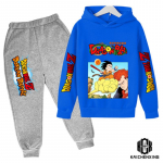 Anime Dragon Ball Z džemperių rinkinys berniukams Drabužiai Vaiki&scaron;ki megztiniai Anime drabužiai Goku Hoodie Mergaičių megztiniai vaikams 3-14m. 140