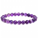 Natūralaus akmens karoliukai Apyrankė Moterims Vyrams Ametistai Kri&scaron;toliniai Kvarcai Akvamarinai Jades Papuo&scaron;alai Agatas Elastinės apyrankės Apyrankės 8mm beads&17cm-6.7inch