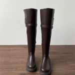 Moteri&scaron;ki žieminiai auk&scaron;takulniai auk&scaron;takulniai auk&scaron;takulniai moterims Eleganti&scaron;ki žemakulniai ilgaauliai, diržo sagtis, moteri&scaron;ki riterių batai 35