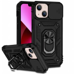 Prabangus Slide Lens Smūgiams atsparus &scaron;arvinis telefono dėklas, skirtas iPhone 15 14 13 12 11 Pro Max X XR XS Max 7 8 15 Plus žiedinis stovas kietas kompiuterio galinis dangtelis For iPhone 15 violetinė