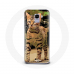 Coque pour Samsung Galaxy A6 2018 Bengal Race de chats dessin Anim&eacute;