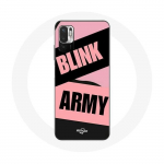 Coque pour Xiaomi Poco M3 Pro BTS ARMY Et Blackpink Blink Rose Noir