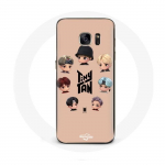 Coque pour Samsung Galaxy S6 BTS TinyTAN Animation Affiche RM Jin Suga J-Hope Jimin V Et Jungkook
