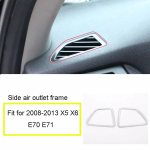 ABS Silver For BMW X5 X6 E70 E71 2008-2013 Car Interior Decoration air outlet gear shift Strip Frame Cover Trim Sticker