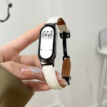 &bdquo;Xiaomi Mi Band 8&ldquo; odinio dirželio laikrodžio magnetinė sagties apyrankė, skirta &bdquo;Miband 8 NFC Correa&ldquo; laikrodžio apyrankėms, metalinėms sąsajoms Xiaomi Mi Band 8 balta