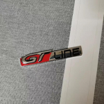 3D Car GT Line GT Sport Design Sparnas galinio bagažinės kėbulo emblemos ženklelio lipdukas, skirtas Peugeot, skirtas Kia K9 Forte Ceed Cerato RIO K3 K5 priedai