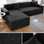 Neper&scaron;lampami žakardo sofos užvalkalai Elastingi kampai 1/2/3/4 sėdynės Tvirtas sofos užvalkalas L formos sofos dangtelio apsauginiai užvalkalai 3 SEAT (190-230CM)
